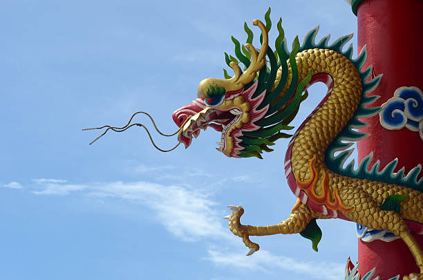 istock Chinese Dragon image in Temple. 475142616