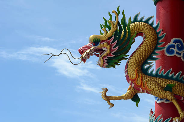 istock Chinese Dragon image in Temple. 475142618