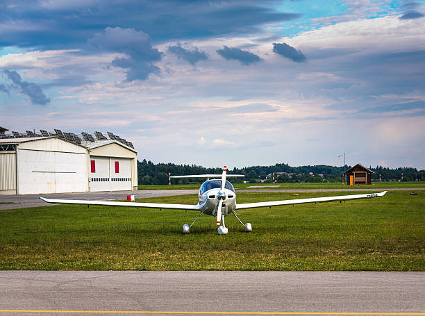 Glider on an airfield, Airport Lesce (Bled).