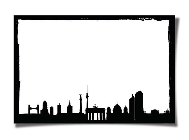 istock Grunge Photo Frame With Silhouette of Berlin 475144480