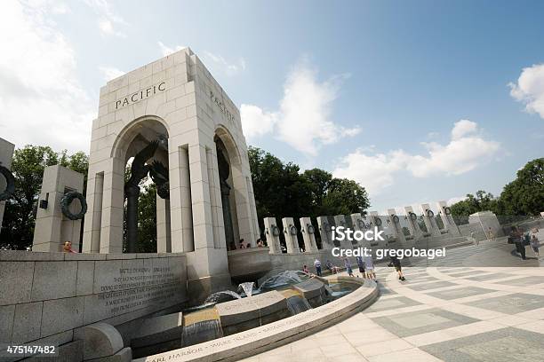 National World War Ii Memorial In Washington Dc Stock Photo - Download Image Now - 2015, Capital Cities, Copy Space