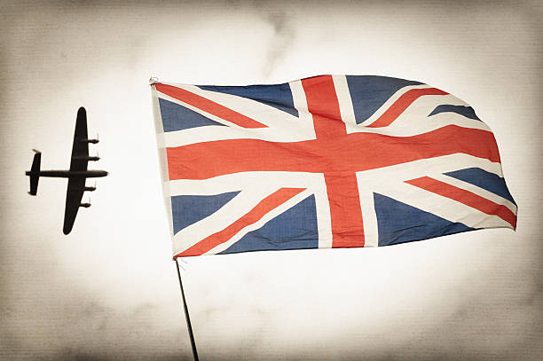 batalha da grã-bretanha - british flag flag old fashioned retro revival imagens e fotografias de stock