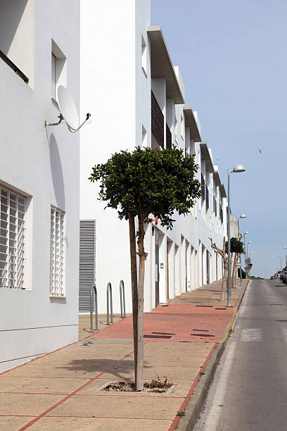empty street in Spain empty street in Spain parabol stock pictures, royalty-free photos & images