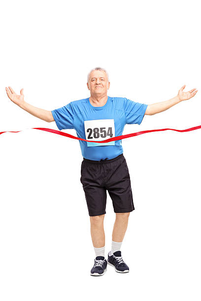 istock Mature runner celebrating his victory 475155020