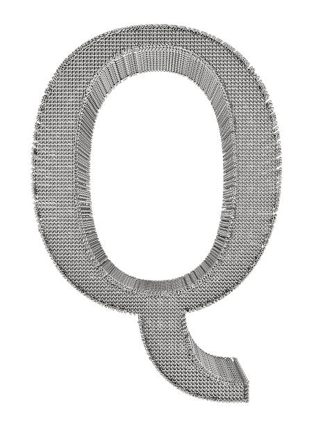 istock Chain Link Steel Alphabet - Q 475157683