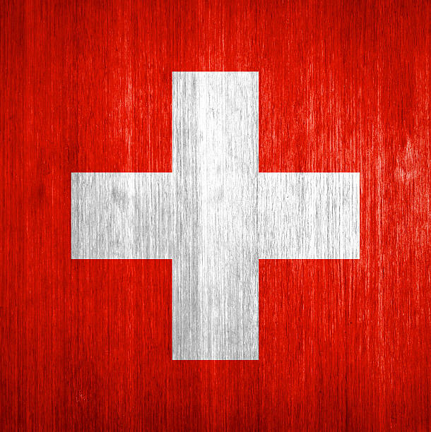 istock Switzerland Flag on wood background 475159251