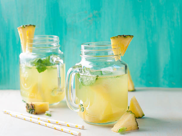 Pineapple lemonade stock photo