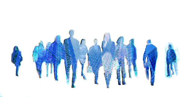 istock Walking people composition, Business and modern life concept 475162380