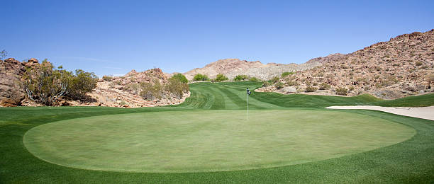 istock Panorama of Desert Golf Course 475172666