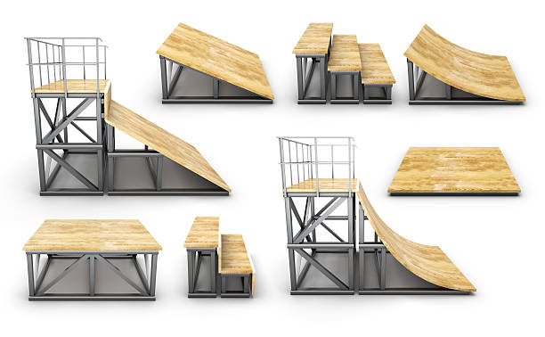 istock Set of element skatepark on a white 475176338