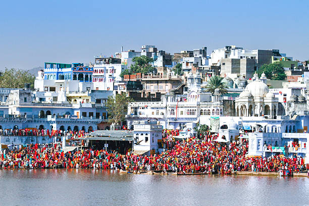 kamelmarkt von pushkar - camel fair stock-fotos und bilder