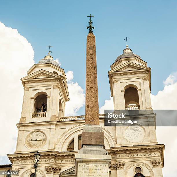 Holy Trinity Of The Mountains Church In Rome Stock Photo - Download Image Now - 2015, Ancient, Antique