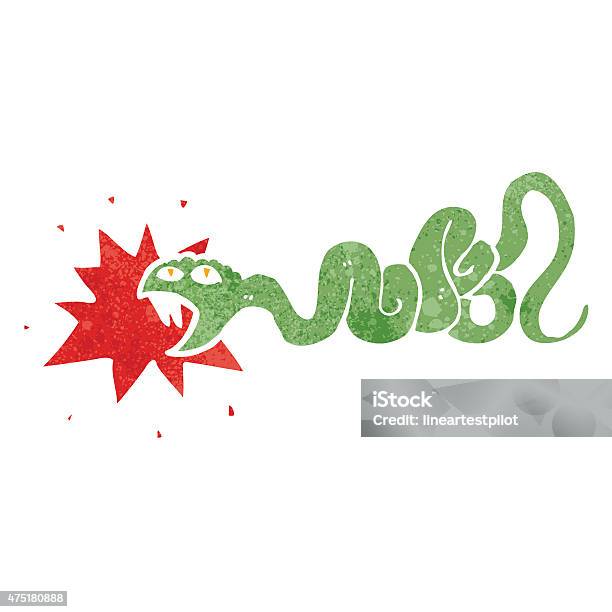 Cartoon Biting Snake Stock Illustration - Download Image Now - 2015, Biting, Cheerful