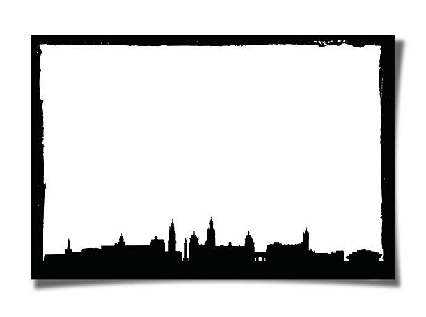 istock Grunge Photo Frame With Silhouette of Glasgow 475181904
