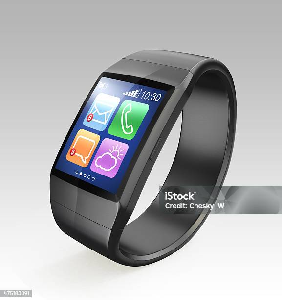 Smart Watch Anzeige Apps Symbole Auf Dem Lcdbildschirm Stockfoto und mehr Bilder von Accessoires