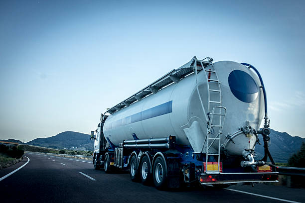istock Tanker trucks on the road 475183106