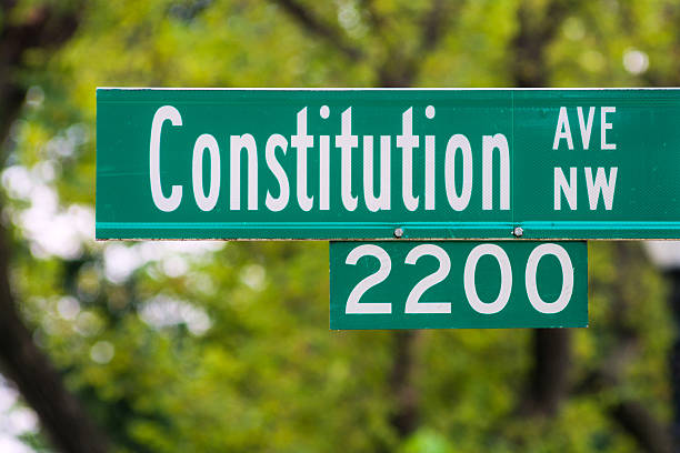 istock Constitution Avenue sign along National Mall in Washington DC 475183110