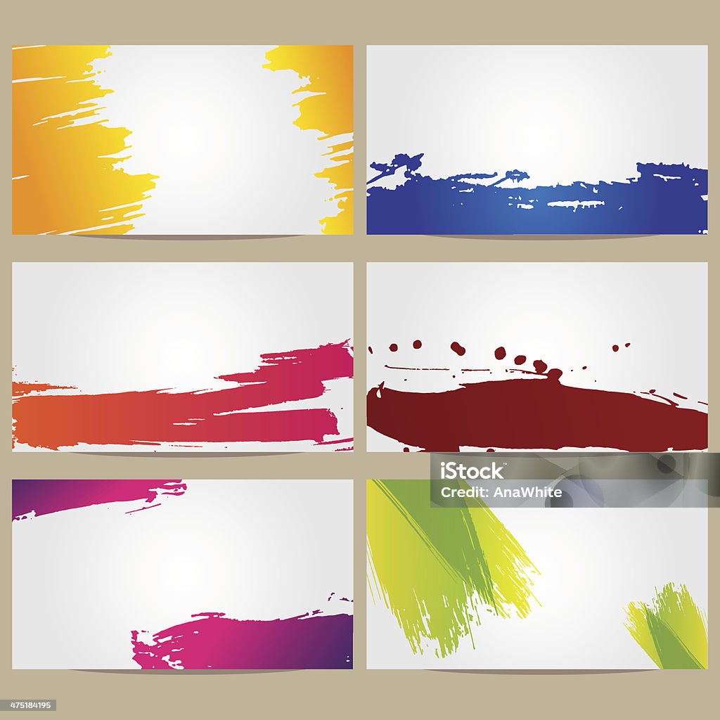 Cartões de visita com blots - Vetor de Abstrato royalty-free