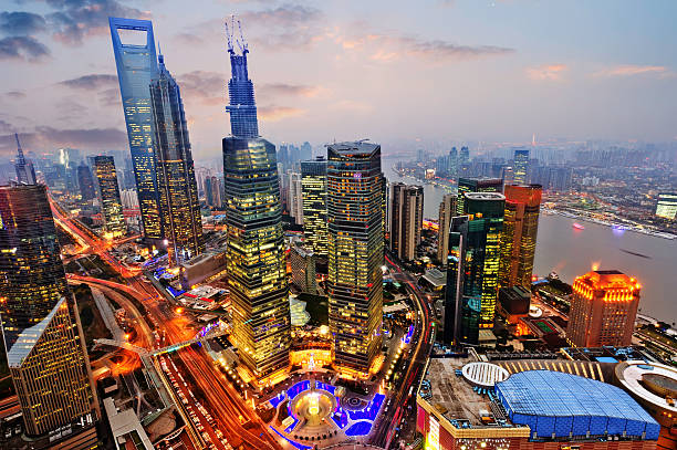 istock view from the Oriental Pearl TV Tower 475189219