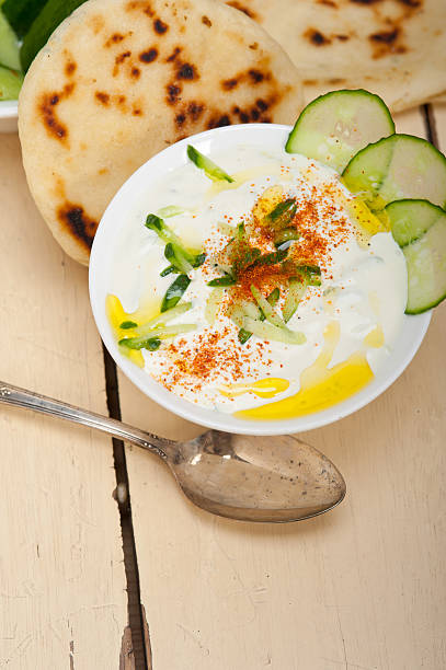 istock Arab middle east goat yogurt and cucumber salad 475189712