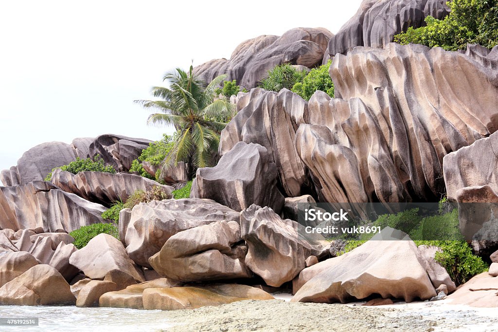 Beautiful sandy beach Beautiful sandy beach, La Digue Island, Seychelles 2015 Stock Photo