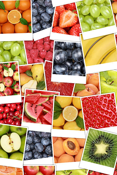 istock Vegan and vegetarian fruits background with apples, oranges, lemons 475192578