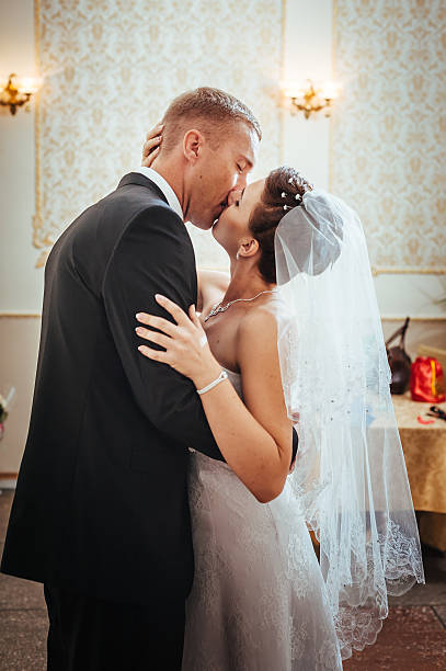 istock beautiful caucasian couple just married and dancing their first dance 475192676