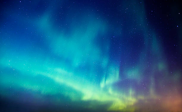 Aurora Borealis Background A full sky view of the Aurora Borealis. aurora borealis stock pictures, royalty-free photos & images
