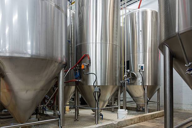 istock Many Stainless Steel Containers at Beer Brewery 475195784