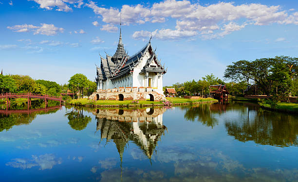 sanphet-tempel prasat palace in die antike stadt thailand - sanphet palace stock-fotos und bilder