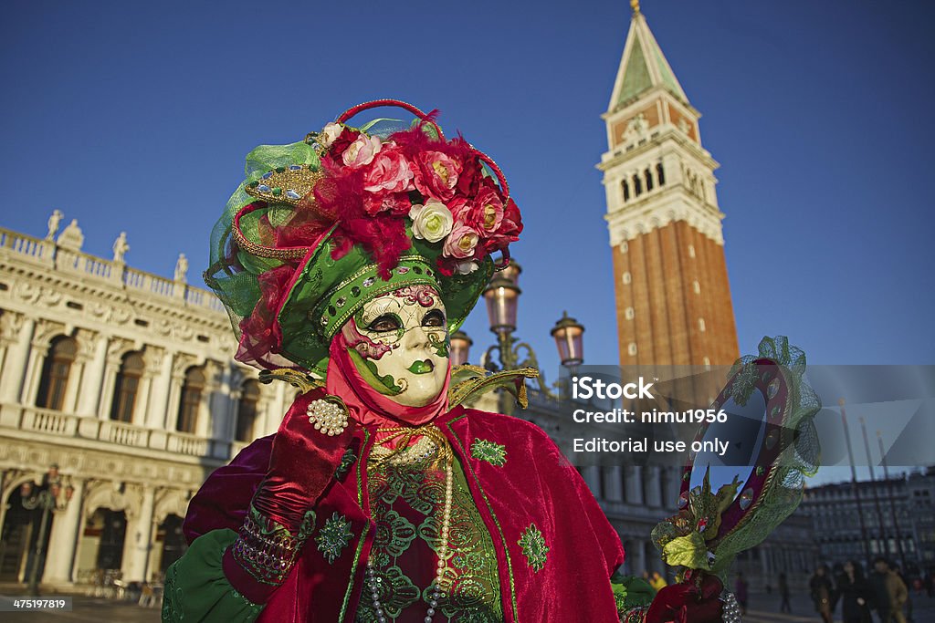 Karneval von Venedig 2014 - Lizenzfrei Blau Stock-Foto