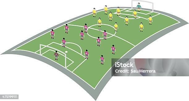 Piłka Nożna Gra - Stockowe grafiki wektorowe i więcej obrazów Drużyna piłki nożnej - Drużyna piłki nożnej, Aspiracje, Boisko