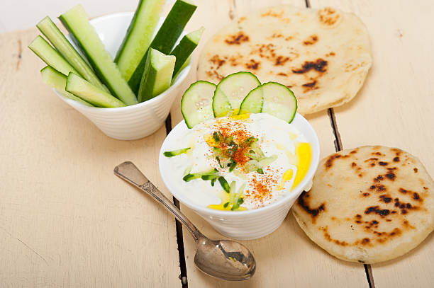 istock Arab middle east goat yogurt and cucumber salad 475200898