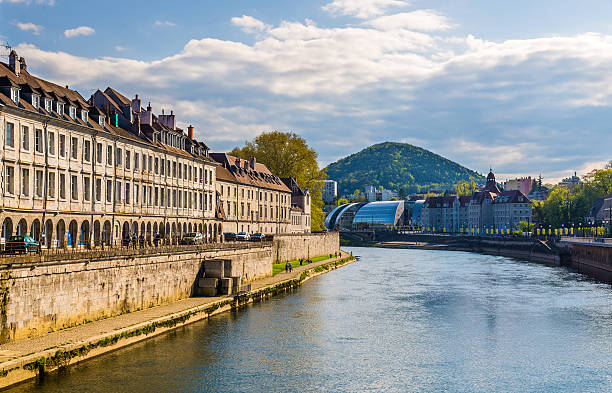 View of Besancon over the Doubs River - France View of Besancon over the Doubs River - France franche comte photos stock pictures, royalty-free photos & images