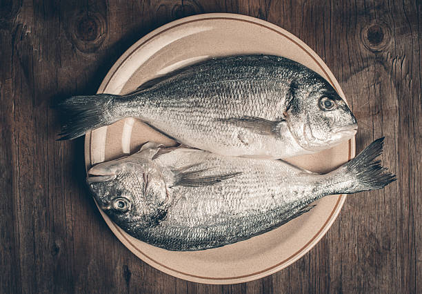 istock Fresh sea bream fishes 475205264
