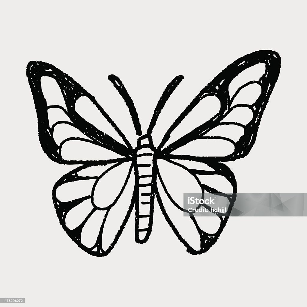 Butterfly Doodle Stock Illustration - Download Image Now - 2015 ...