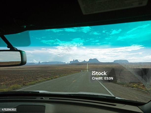 Driving To Monument Valley Stock Photo - Download Image Now - 2015, Abstract, Activity