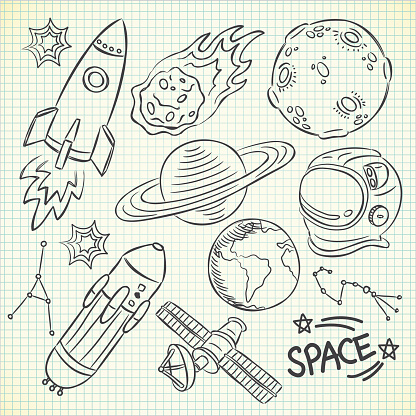 set of space doodle