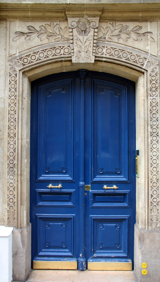 A blue door in Paris. 