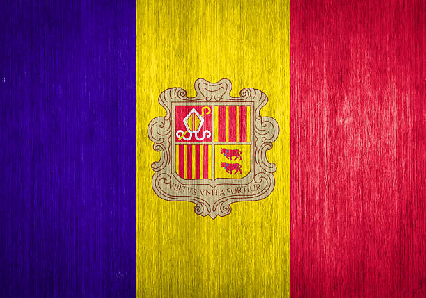 istock Andorra Flag on wood background 475210503
