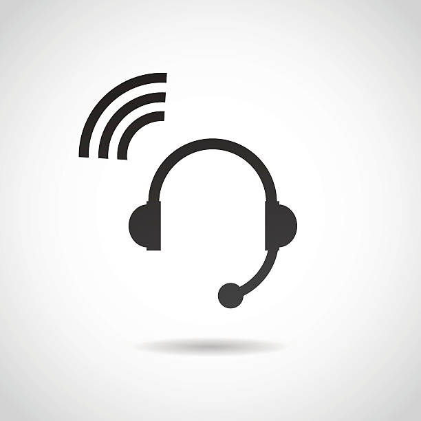 ikon headphone. - headphone in ear nirkabel foto ilustrasi stok