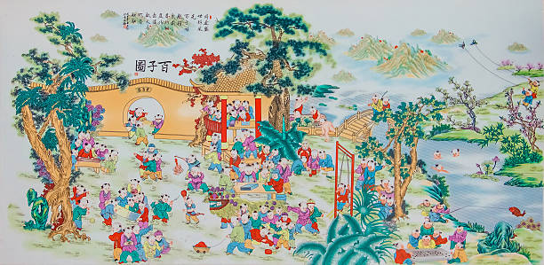 istock Chinese style porcelain pastel painting 475212622