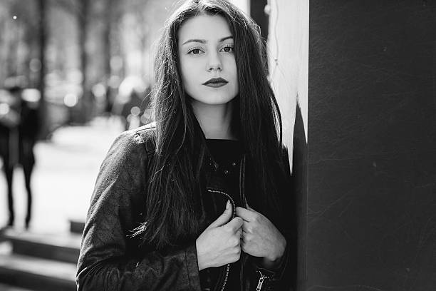 istock Beautiful brunette poses for photos 475213982