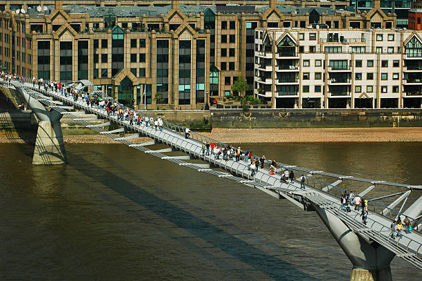 istock Millennium bridge in London. Look from above. 475215146