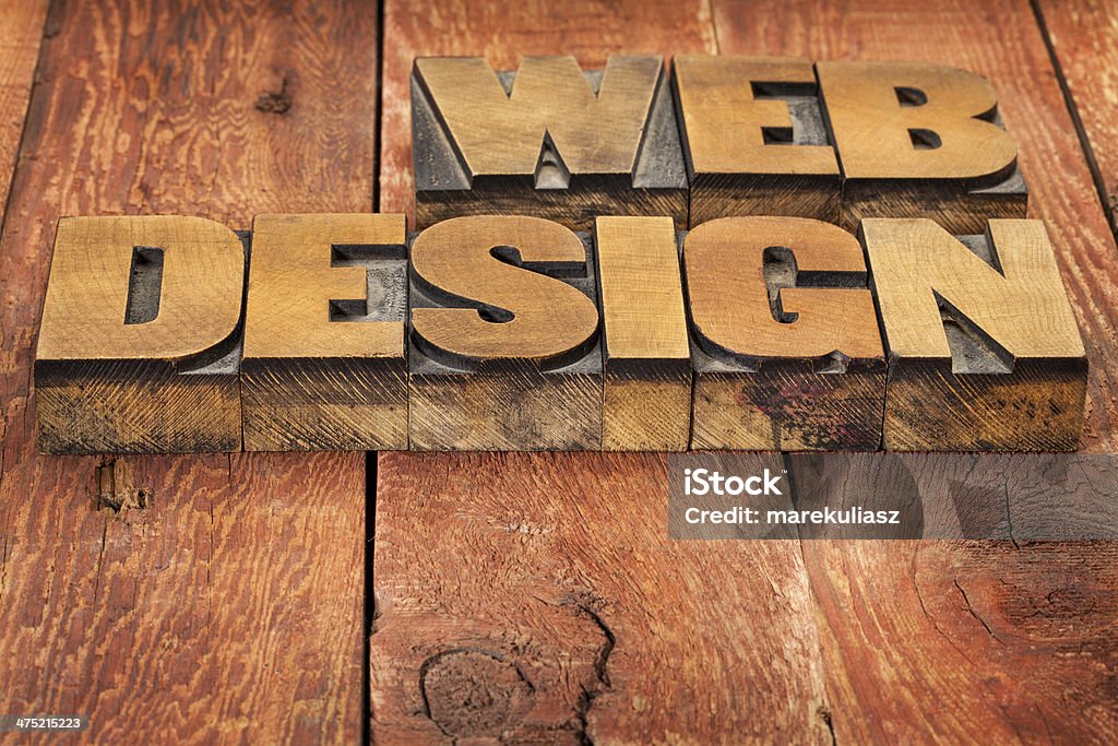 Diseño web en tipo de madera - Foto de stock de Abstracto libre de derechos