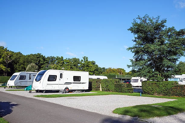 istock Caravan park with hard standings 475216985