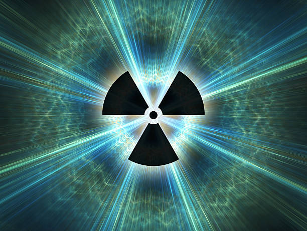 Simbolo di radiazioni nucleari - foto stock