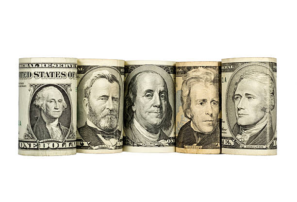istock US presidents depicted on dollars,  isolated on white 475217352