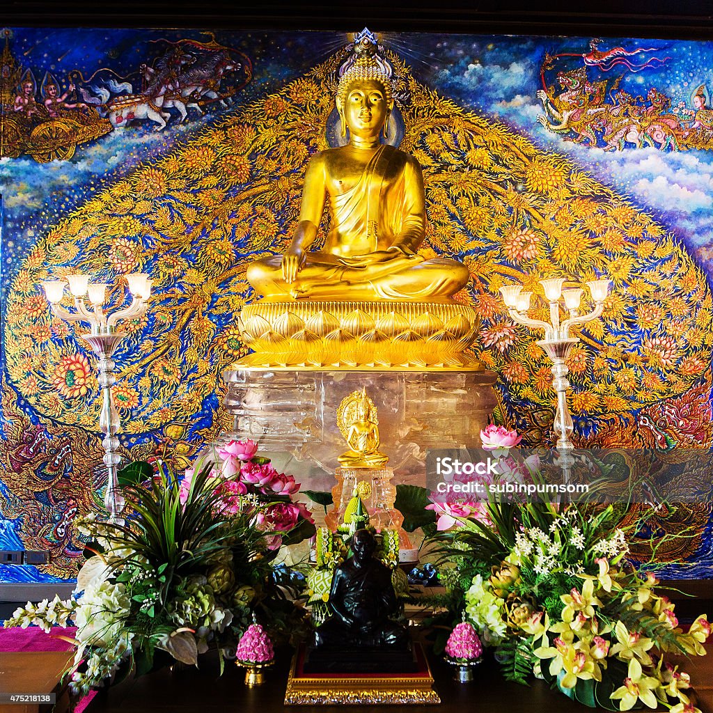 Beautiful golden Buddha in thailand 2015 Stock Photo