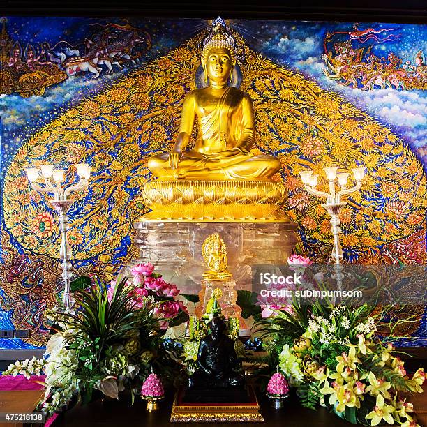 Beautiful Golden Buddha In Thailand Stock Photo - Download Image Now - 2015, Adult, Adults Only